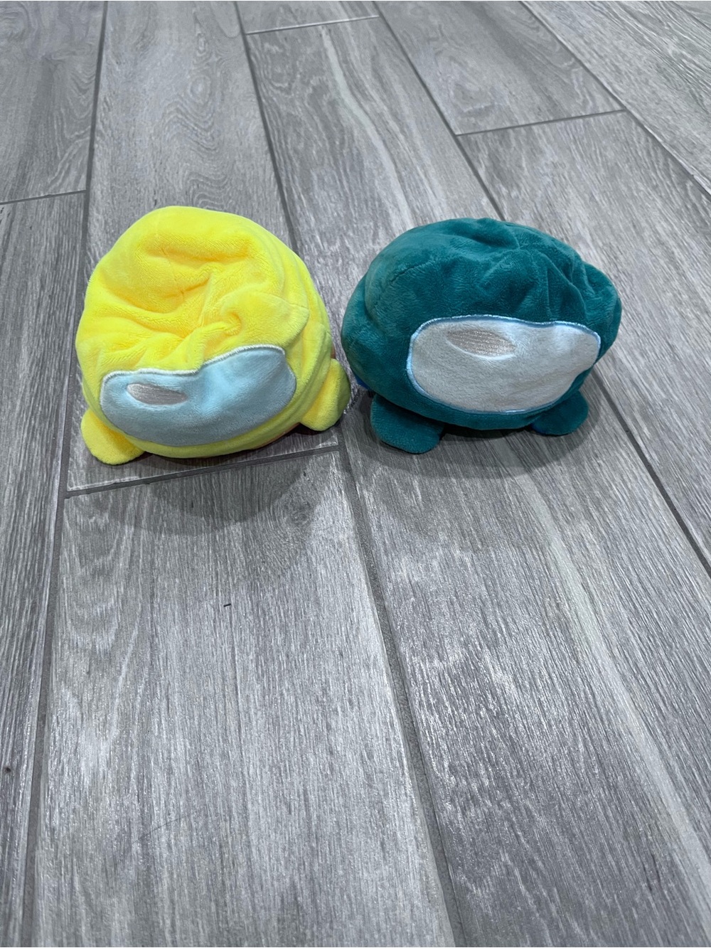 Plush Among Us Soft Toy Set - Yellow and Teal